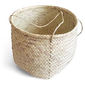 تصویر سبد حصیری استوانه ای 