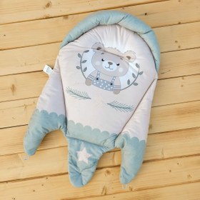 تصویر آغوشی شیردهی مخمل میکرو خرس سبز کرم 