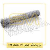 تصویر توری فرنگی عرض 120 مفتول 0.85 