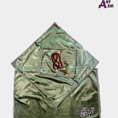 تصویر سجاده نماز عروس و دخترانه و پسرانه سبز سه تیکه کد: ۲ - ۷۰۵ 