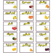 تصویر اتیکت قیمت میوه لمینت‌شده مخصوص میوه‌فروشی 
