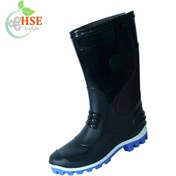 تصویر چکمه ایمنی مردانه صادقی مشکی ساق بلند 