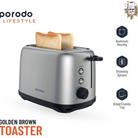 تصویر توستر گلدن برون پرودو Porodo Golden Brown Toaster PD-LSTST-BK 