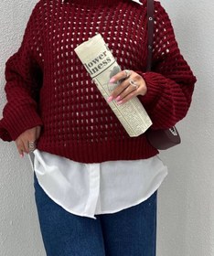 تصویر گپ توری کلاه دار کد 152 - قهوه ای 