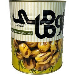 تصویر زیتون کبابی قوطی ۳ کیلو اومامی 