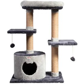 تصویر اسکرچر، لانه و جای خواب گربه کدیپک مدل اقاقیا Kedipek Cat Scratcher And Nest Acacia Model