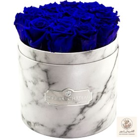 تصویر Blue Eternal Roses in White Marble Box | کد: ZNB-1JB4 