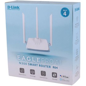 تصویر روتر بی‌ سیم 300Mbps دی لینک مدل R04 D-LINK N300 Smart Router R04