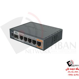 تصویر روتر شبکه 5 پورت میکروتیک مدل hEX S RB760iGS hEX S RB760iGS 5port Gigabit Ethernet Router