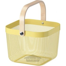 تصویر سبد ایکیا مدل RISATORP با دسته چوبی 