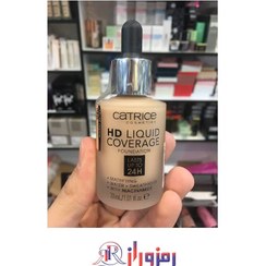 تصویر کرم پودر مایع کاتریس مدل HD با پوشش بالا Catrice Foundation HD Liquid Coverage