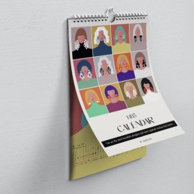 تصویر تقویم دیواری سیمی زن 1405 