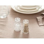 تصویر نمکدان و فلفل‌پاش AGATE CAM 2 SALT HOUSE بهتر 4 7X8.2 سانتی متر شفاف انگلیش هوم English Home 