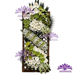 تصویر تاج گل تسلیت فانتزی کد a2027 