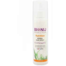 تصویر اسپری موهای خشک و آسیب دیده نوتریشن بیونیج 160ml Bionij Nutrition Herbal Hair Spray For Dry And Brittle Hair160ml