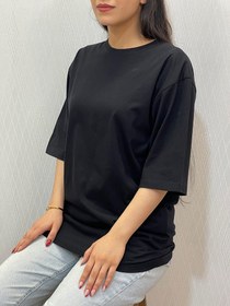 تصویر تیشرت لانگ ساده جنس سوپر نخ پنبه در رنگبندی متنوع Simple long t-shirt