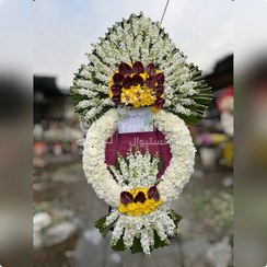 تصویر تاج گل تبریک و قدردانی کد 1023 flower wreath Code: 1023