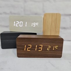 تصویر ساعت دیجیتال رو میزی چوبی کدQL-ET010 
