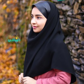 تصویر مقنعه لبه ساتن شمس کد 2800 