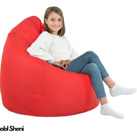 تصویر مبل شنی راحتی چرمی پشتی دار کودک کد 11015