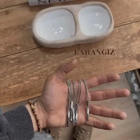 تصویر گردنبند استیل مکعب عشق ۶۰ سانتیمتر 