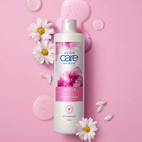 تصویر شوینده ناحیه تناسلی بانوان آون امریکا مدل gentle | حاوی بابونه و ملایم اورجینال Avon care Intimate gentle