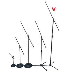 تصویر پایه میکروفن سه تیکه بلند (ستاره ای) STAND MICROPHONE 