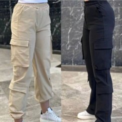 تصویر شلوار کارگو زنانه ۶ جیب سایز ۳۸ الی ۴۴ 