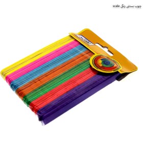 تصویر چوب بستنی گرد رنگی 