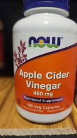 تصویر کپسول سرکه سیب ناو Apple Cider Vinegar ا Apple Cider Vinegar 450 mg Veg Capsules Apple Cider Vinegar 450 mg Veg Capsules