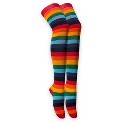 تصویر جوراب زنانه بلند طرح رنگین کمان قرمز کد PH75 السوان Elswan Socks For Women