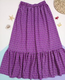 تصویر دامن کرپ پفکی (کد 1454) 