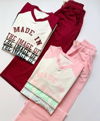 تصویر ست تیشرت و شلوار یقه هفت 