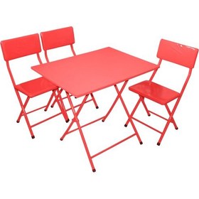 تصویر میز و صندلی سفری میزیمو مدل تاشو ابعاد 80*60 (مدل پایه رنگی) 