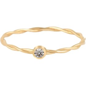 تصویر انگشتر سبک طنابی نگین‌دار 