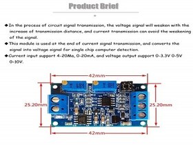 تصویر ماژول مبدل جریان به ولتاژ(20ma-4 به 0-5v) 