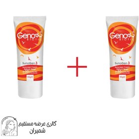 تصویر کرم ضد آفتاب ژنو بایوتیک (Geno Biotic) مناسب پوست چرب رنگ طبیعی مجموعه 2 عددی 