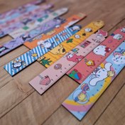 تصویر خط کش چوبی کرومی ۱۵ سانتی متری 