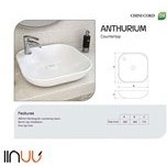 تصویر روشویی روکابینتی لیندا چینی کرد Linda Wash Basin