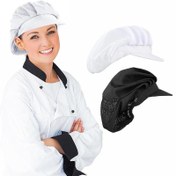 تصویر کلاه آشپزی توری نقاب دار مدل نارسیس 