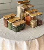 تصویر بانکه مربع پیرکس قطر ده سانت (حبوبات) 