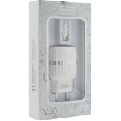 تصویر شارژر دیواری ترانیو مدل V50 به همراه کابل تبدیل MICRO USB TRANYOO V50 V8