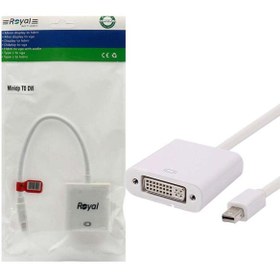 تصویر تبدیل Mini Display to DVI ROYAL – کد 458 