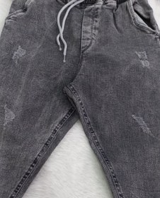 تصویر شلوار اسلش جین مردانه رنگ ذغالی Mens charcoal denim pants