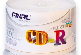 تصویر سی دی خام پرینتیبل پرینت می فینال باکسدار 50 عددی Final 52X Print Me Printable CD-R 50 Pack