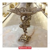 تصویر شیرینی خوری برنجی برنزی پایه بلند فرشته با کیفت بالا (شیرینی خوری برنجی برنزی) Long bronze angel footed brass pastry