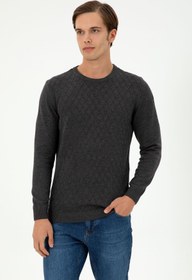 تصویر پلیور خاکستری مردانه اورجینال U.S. Polo Assn. 