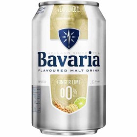 تصویر نوشیدنی مالت قوطی باواریا Bavaria مدل Ginger Lime حجم 330 میل 