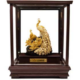 تصویر تندیس طاووس نشسته براق 