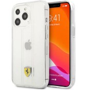 تصویر قاب آیفون 13 CG mobile بی رنگ و مات Ferrari PC/TPU Transparent Hard Case With 3D 